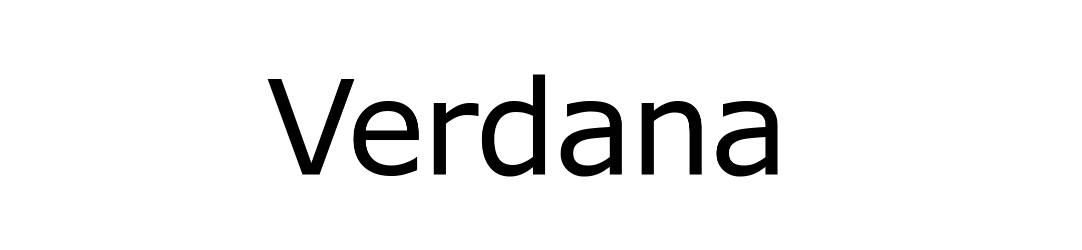 Verdana sans serif